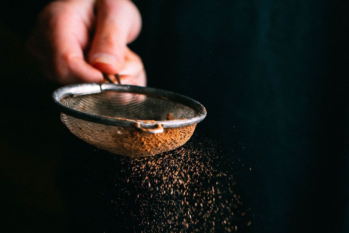 Filtering Chocolate Powder